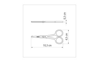 Tijera Cortauñas y Cabello Tramontina 25971 Inox. 4'' Tijera Cortauñas y Cabello Tramontina 25971 Inox. 4''