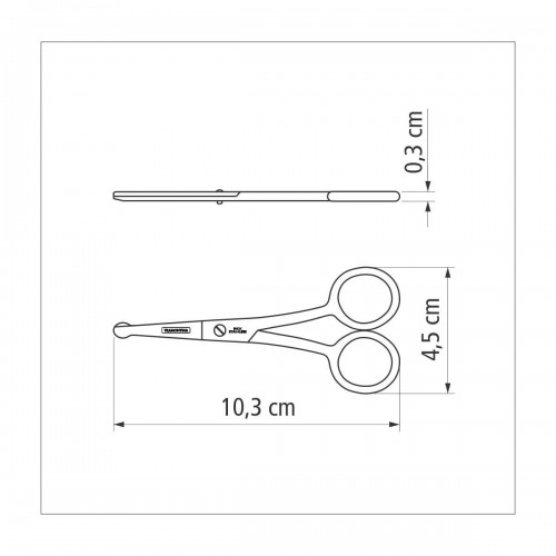 Tijera Cortauñas y Cabello Tramontina 25971 Inox. 4''