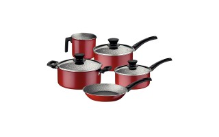 Ollas, Cacerolas y Sartén Tramontina Coimbra 5pzs Rojo Ollas, Cacerolas y Sartén Tramontina Coimbra 5pzs Rojo
