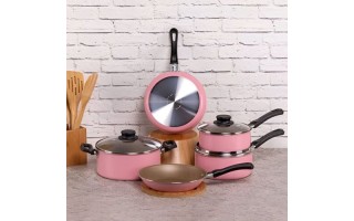 Olla, Cacerolas y Sartenes Tramontina California 5pzs Rosa Olla, Cacerolas y Sartenes Tramontina California 5pzs Rosa