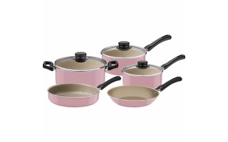 Olla, Cacerolas y Sartenes Tramontina California 5pzs Rosa Olla, Cacerolas y Sartenes Tramontina California 5pzs Rosa