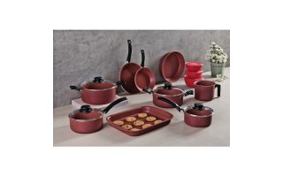 Juego de Ollas y Envases Tramontina Turim 27899 12pzs Rojo Juego de Ollas y Envases Tramontina Turim 27899 12pzs Rojo