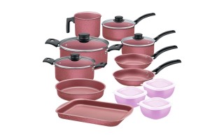 Juego de Ollas y Envases Tramontina Turim 27899 12pzs Rosa Juego de Ollas y Envases Tramontina Turim 27899 12pzs Rosa