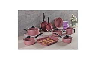 Juego de Ollas y Envases Tramontina Turim 27899 12pzs Rosa Juego de Ollas y Envases Tramontina Turim 27899 12pzs Rosa