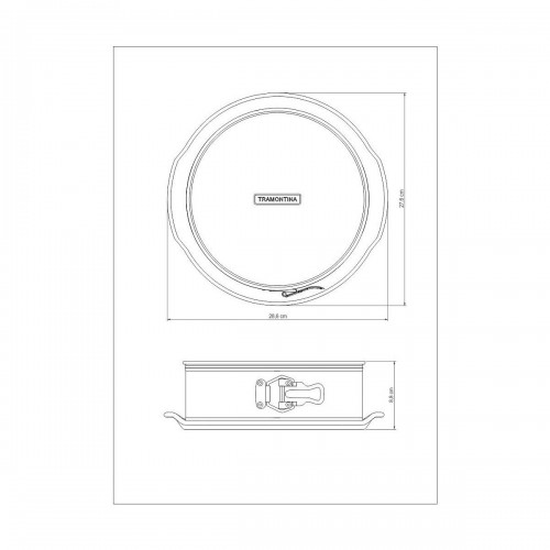 Tortera con Fondo Removible Tramontina Bakery 24cm 3,6L