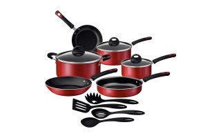 Juego de Ollas y Espatulas Tramontina Everyday 10pzs Rojo Juego de Ollas y Espatulas Tramontina Everyday 10pzs Rojo
