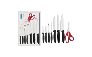 Cuchillos y Tijera Tramontina Plenus 29899 8pzs Negro