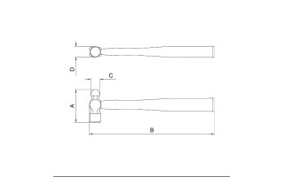 Martillo Bola Tramontina Pro 40400 1000g Martillo Bola Tramontina Pro 40400 1000g