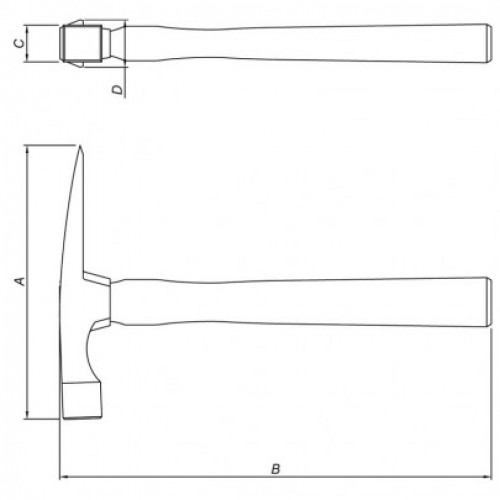 Martillo Albañil Tramontina Master 40456 680g