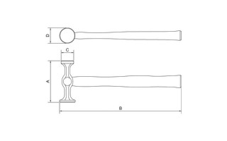 Martillo Chapista Tramontina Pro base Plana 310g