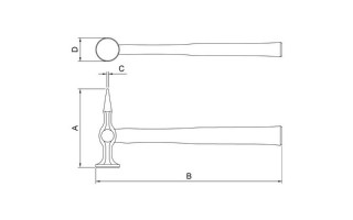 Martillo Chapista Tramontina Pro Pena Cruzada 300g