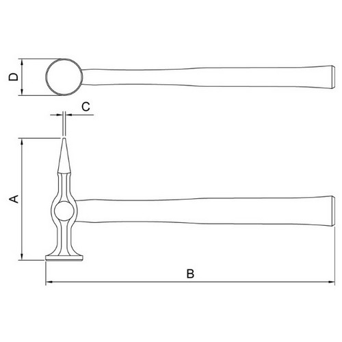 Martillo Chapista Tramontina Pro Pena Cruzada 300g