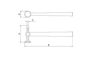 Martillo Chapista Tramontina Pro Pena Corta 300g
