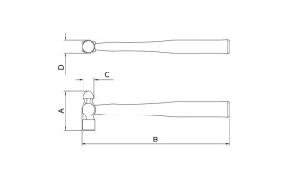 Martillo Bola Tramontina Pro 40400 800g Martillo Bola Tramontina Pro 40400 800g