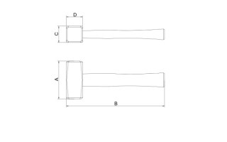 Mazo Tramontina Master 40504 Cuadrado 1000g