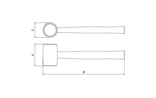 Martillo de Goma Tramontina Pro 40681 450g Martillo de Goma Tramontina Pro 40681 450g