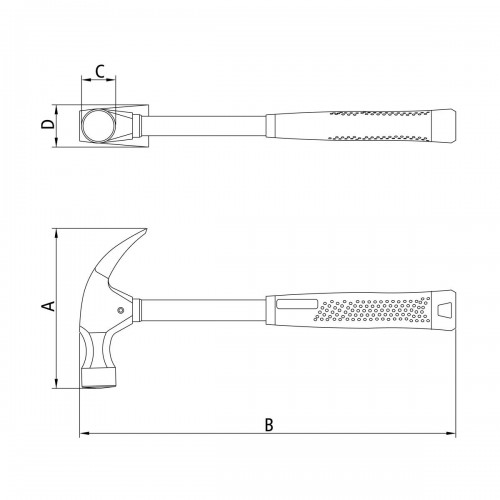 Martillo c/ Uña Tramontina Master 40804 16oz 750g 28mm