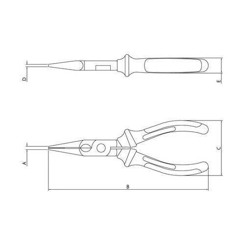 Pinza Punta Fina Tramontina Master 41008 6"