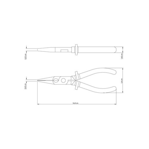 Pinza Punta Chata Tramontina Master 41010 6" Aislado