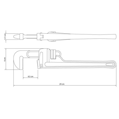 Llave para Caño tipo Americano Tramontina Master 41067 10" 4,5cm