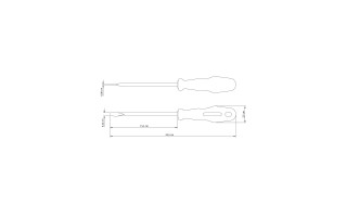 Destornillador Plano Tramontina Master 1/8x6 Destornillador Plano Tramontina Master 1/8x6