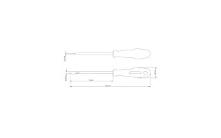 Destornillador Plano Tramontina Master 3/16x6" Destornillador Plano Tramontina Master 3/16x6"