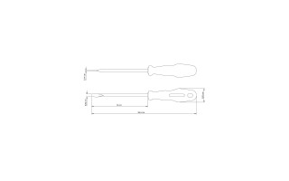 Destornillador Plano Tramontina Master 5/16x6" Destornillador Plano Tramontina Master 5/16x6"