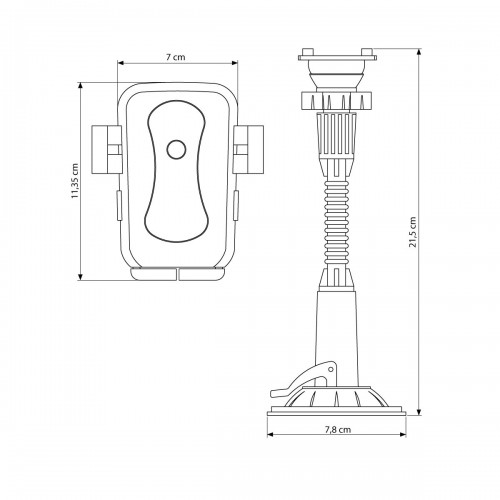 Soporte de Celulares Parabrisa Tramontina 5,5cm a 8,5cm