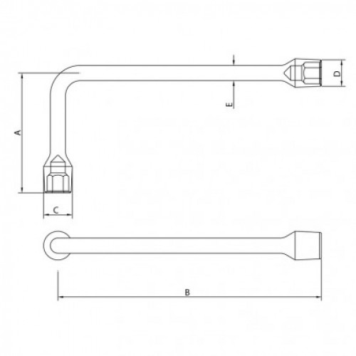 Llave Pipa Hex. Tramontina Master 42805 11mm