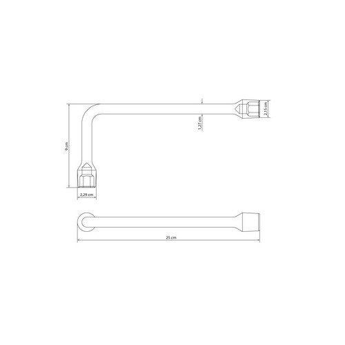 Llave Pipa Hex. Tramontina Master 42806 9/16"