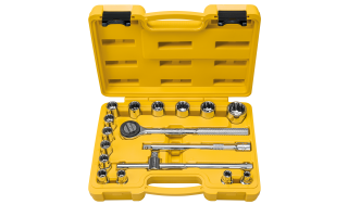 Llaves Tubo Estr. Tramontina 43600 enc.1/2'' 17pzs 8-30mm