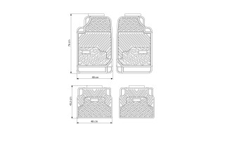 Alfombras para Automovil Tramontina 43786 Goma 4pzs Alfombras para Automovil Tramontina 43786 Goma 4pzs