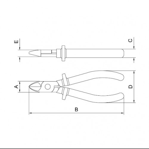 Pinza de Corte Diagonal Tramontina Pro 44002 6"