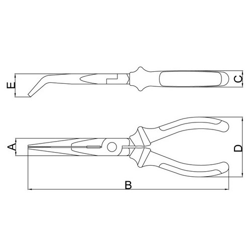 Pinza Punta Curva Tramontina Pro 44004 8