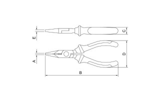 Pinza Punta Fina Tramontina Pro 44005 6 Pinza Punta Fina Tramontina Pro 44005 6