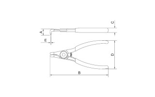 Pinza p/ Seguro Tramontina Pro Externo Curvo 7 Pinza p/ Seguro Tramontina Pro Externo Curvo 7