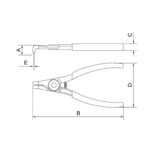 Pinza p/ Seguro Tramontina Pro Externo Curvo 7