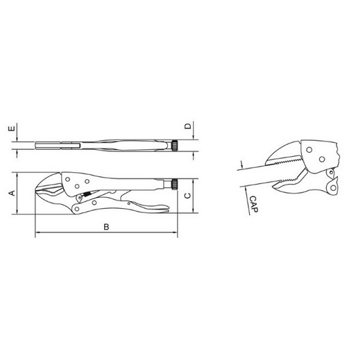 Pinza Presion Tramontina Pro 44012 Triangular 10