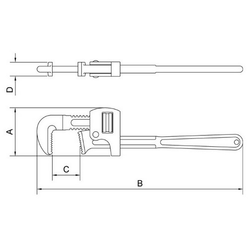 Llave para Caño Stilson Tramontina Pro 44020 14" 49mm