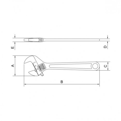 Llave Ajustable Tramontina Pro 44022 08" 0-26mm