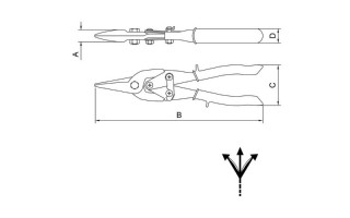 Tijera de Aviacion Tramontina Pro 44023 Recta Amarillo Tijera de Aviacion Tramontina Pro 44023 Recta Amarillo