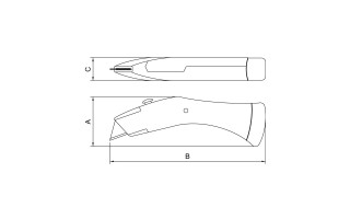 Cutter Tramontina Pro 44033 Industrial Hoja Trapezoidal