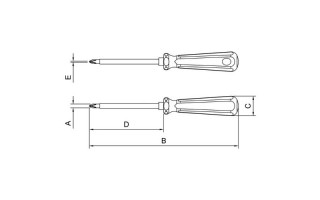 Destornillador Cruz Aislado Tramontina Pro 44116 1/8x6"
