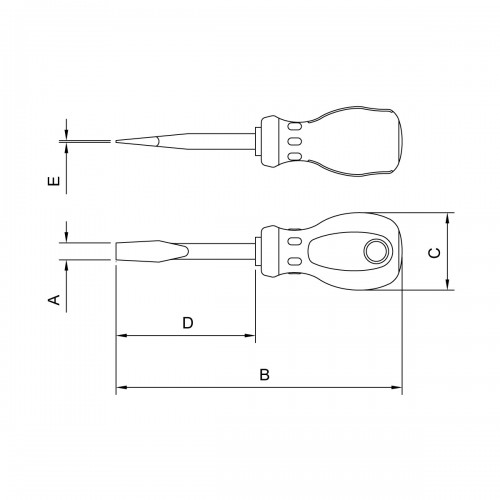 Destornillador Plano Tramontina Pro UltraGrip 3/16x1.1/2"