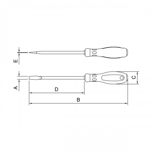 Destornillador Plano Tramontina Pro UltraGrip 1/8x7"