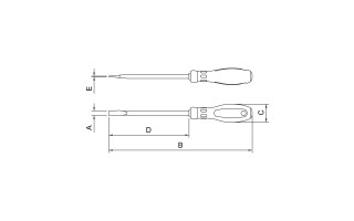 Destornillador Plano Tramontina Pro UltraGrip 1/4x4" Destornillador Plano Tramontina Pro UltraGrip 1/4x4"