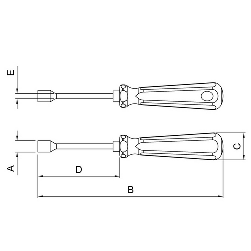 Destornillador Tubo Hex. Tramontina Pro EasyGrip 6mm