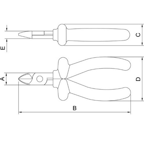 Pinza de Corte Diagonal Aislada Tramontina Pro 44301 IEC 1000V 6