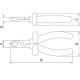 Pinza de Corte Diagonal Aislada Tramontina Pro 44301 IEC 1000V 6