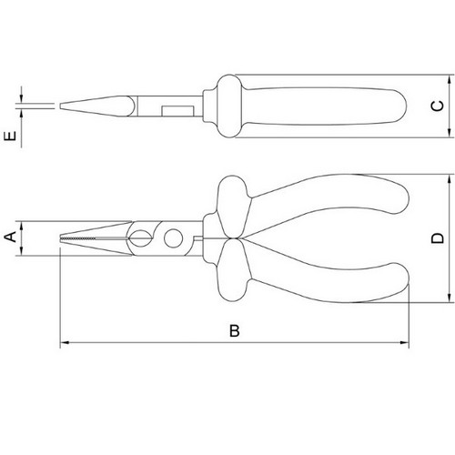 Pinza Punta Fina Aislada Tramontina Pro 44302 IEC 1000V 6''